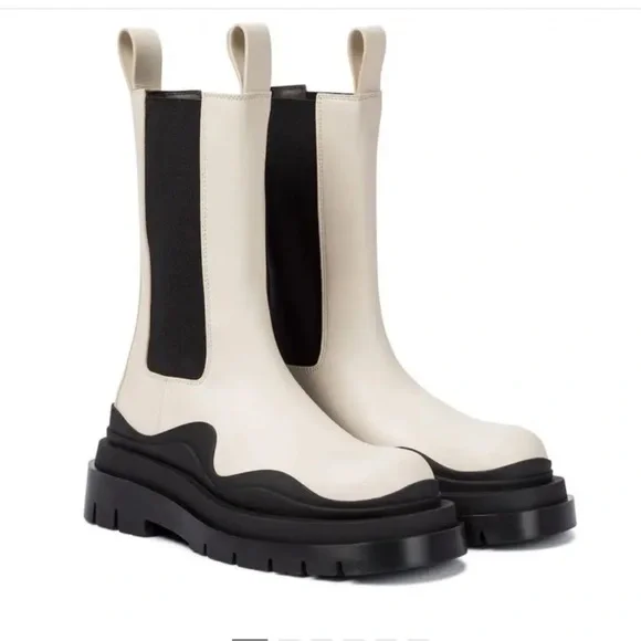 Bottega Veneta Tire Chelsea Boot in Sea Salt NWT  $1450 EU 38 - Picture 3 of 16